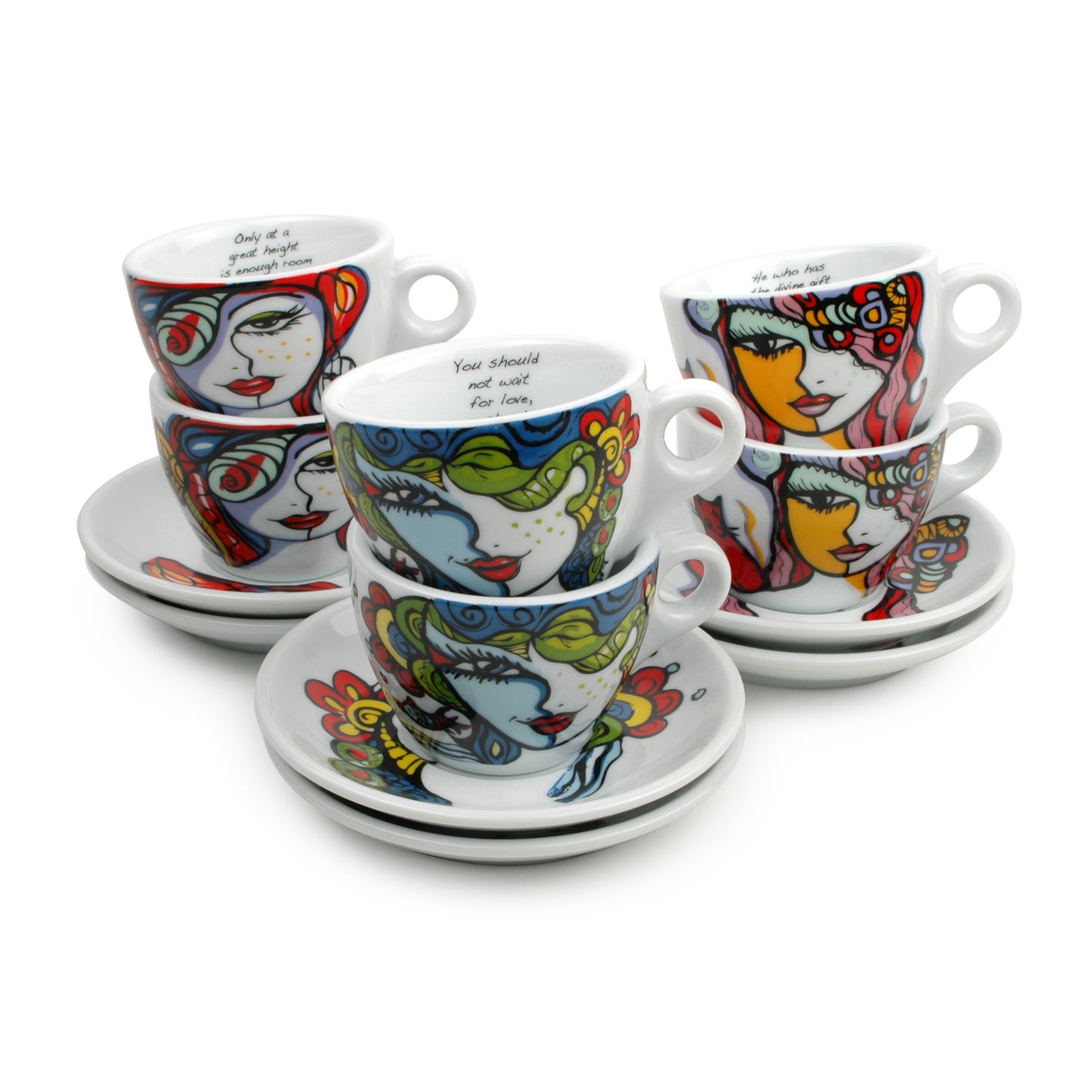 JOSIEN BROEREN Kop 0.16L + schotel set/6